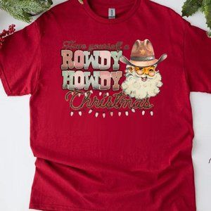 🆕️ Cute Santa Christmas T Shirt Womens Size M Short Sleeve